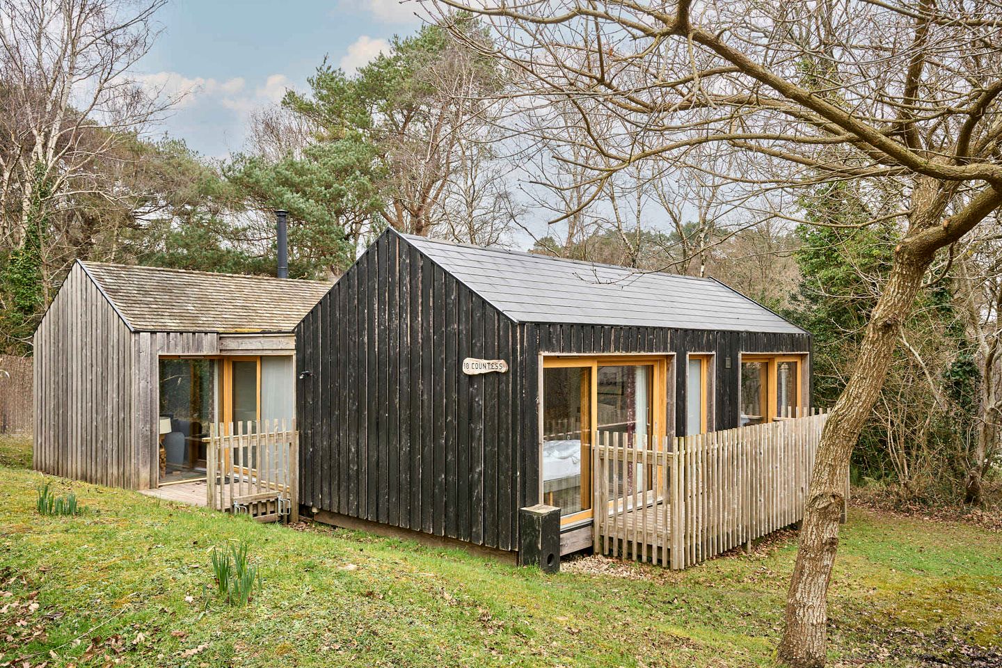 Charming Forest Lodge with Hot Tub near Jurassic Coast in Wareham, Dorset