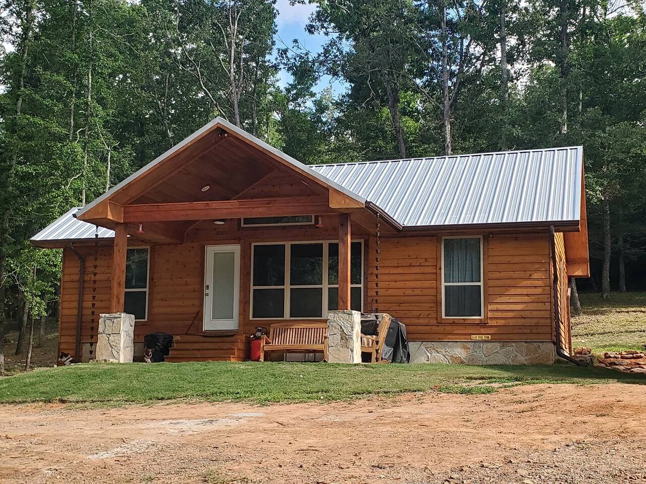 Impressive Cabin Surrounded by Trees in Nashoba, Oklahoma