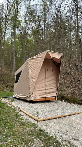 Safari Tent Glamping in Kentucky with AC and Access to Biking Trails