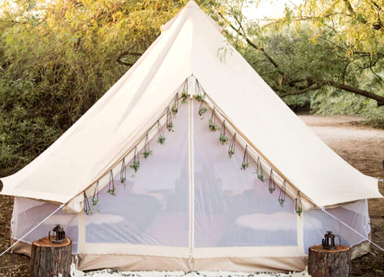 Cozy Bell Tent Rental for Two to Go Glamping in Missouri