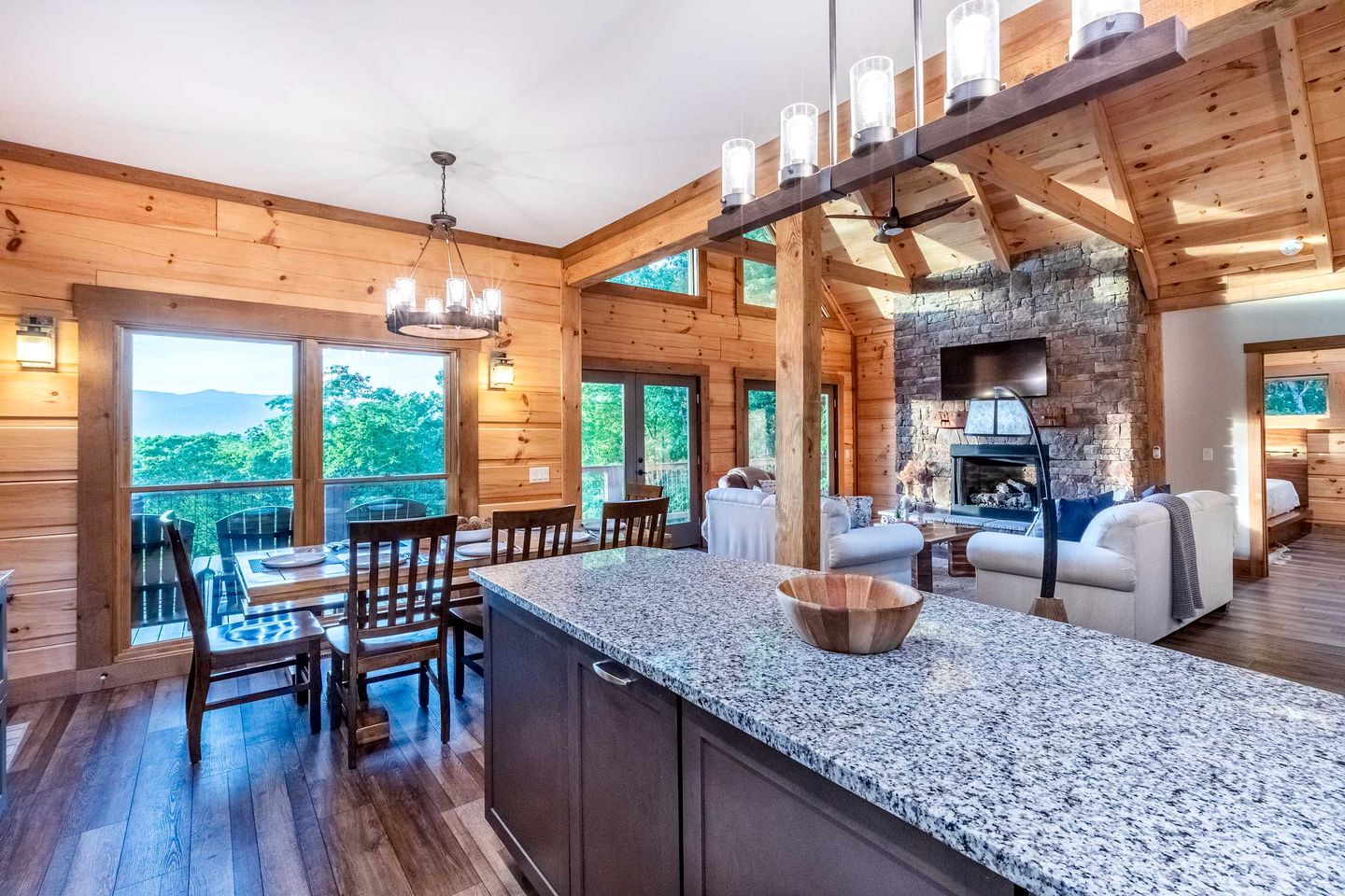 Luxury Lakeview Cabin with Theatre & Game Room near Fontana Lake, Bryson City NC