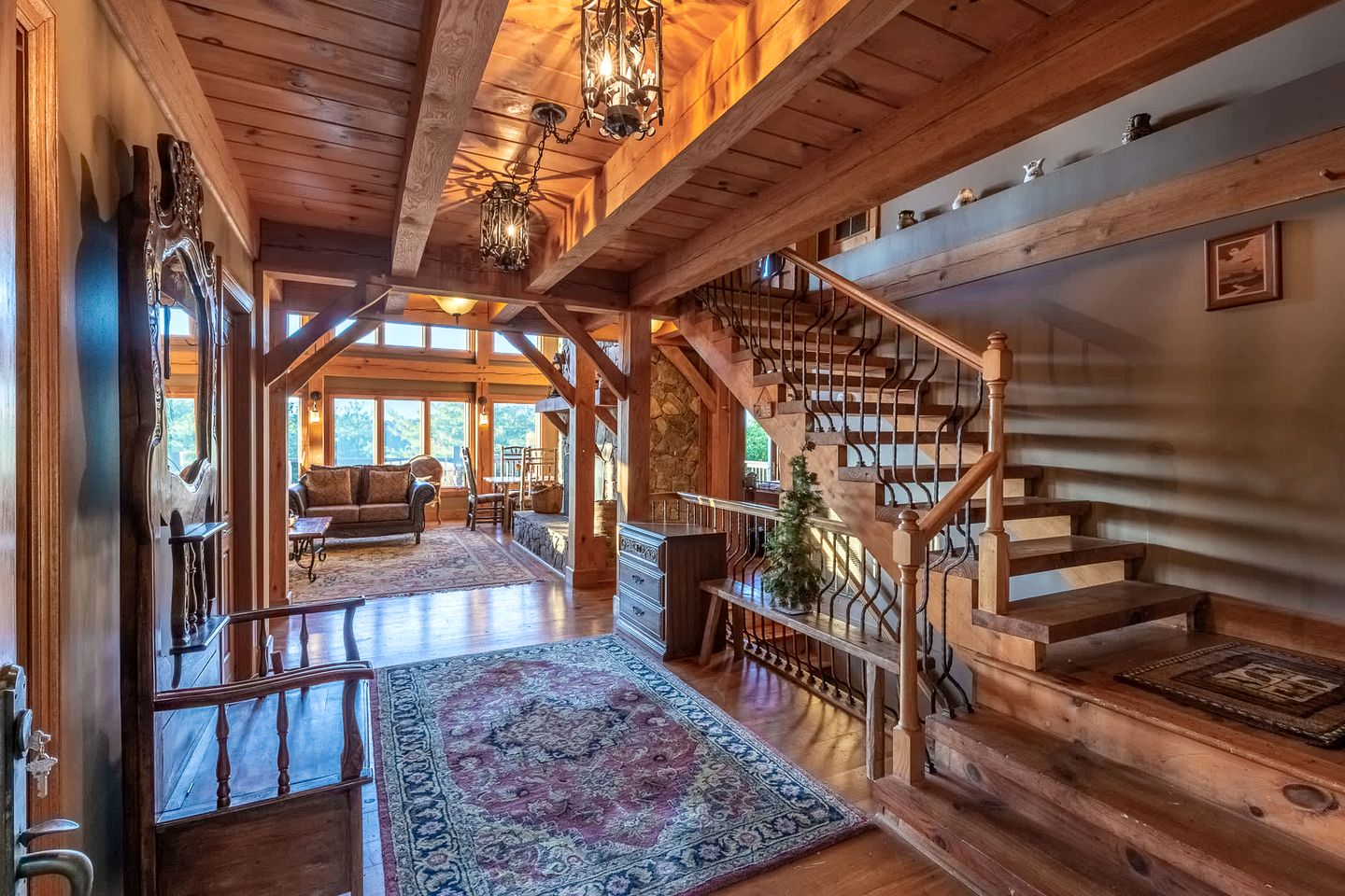Luxury Timber Frame Cabin with Lake Views & Private Trails near Fontana Lake and Bryson City, NC