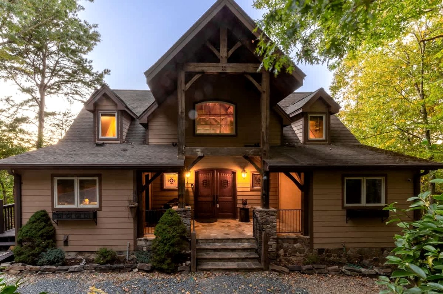 Luxury Timber Frame Cabin with Lake Views & Private Trails near Fontana Lake and Bryson City, NC