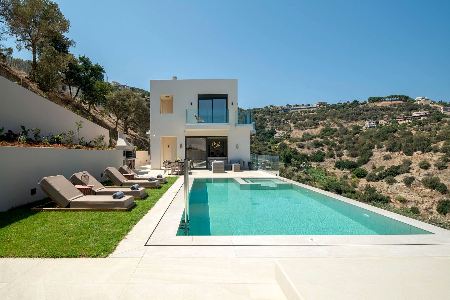 Luxurious Villa with Private Pool and Sea Views near Rhodia, Rhodes