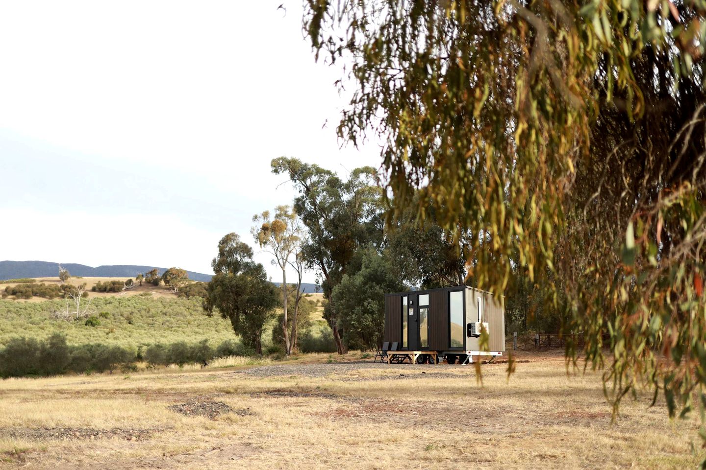 Eco-Friendly Tiny House in an Olive Grove on a Sustainable Organic Olive Farm for a Peaceful Outdoor Experience in Taggerty, Victoria