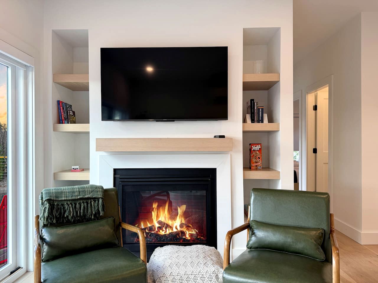 Peaceful New Cabin Retreat with Fireplace and Scenic Deck in Bridgton, Maine