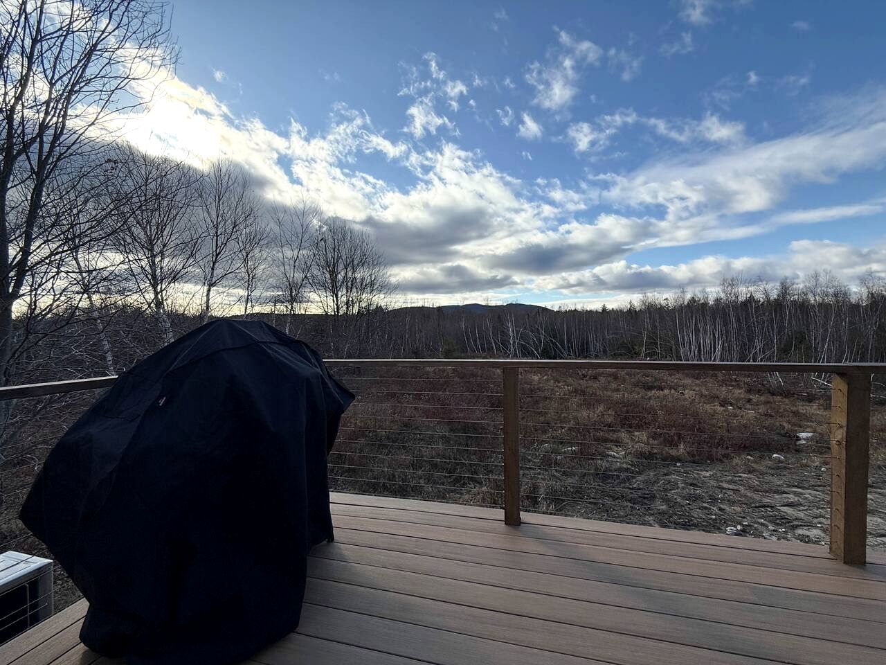 Peaceful New Cabin Retreat with Fireplace and Scenic Deck in Bridgton, Maine