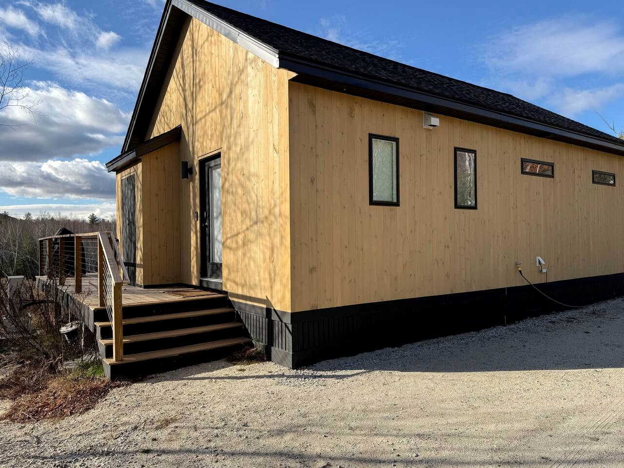 Peaceful New Cabin Retreat with Fireplace and Scenic Deck in Bridgton, Maine