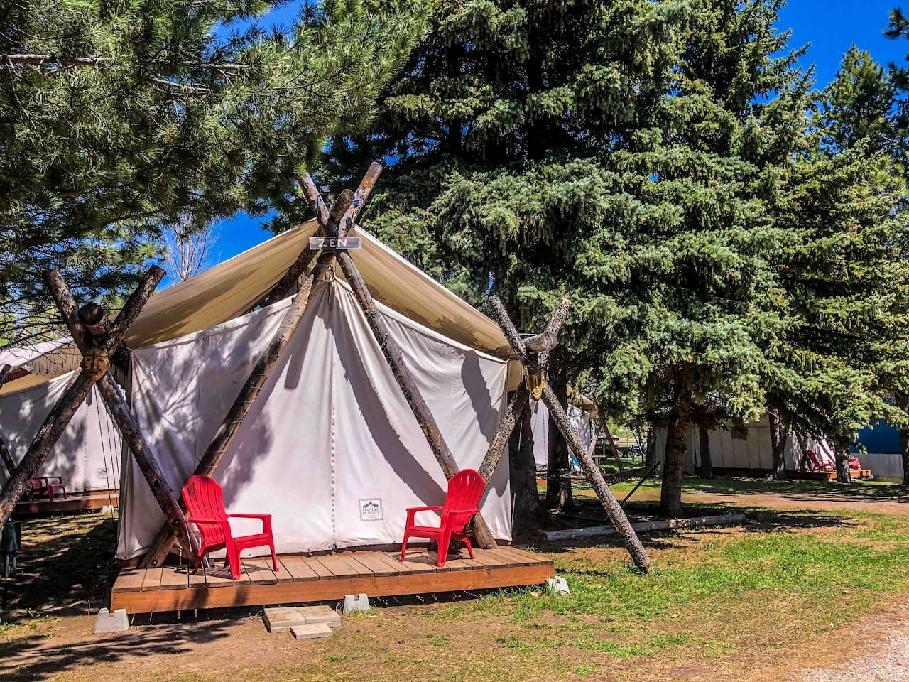 Luxury Safari Tent with Private Bathroom in Swan Valley, Idaho near Palisades Lake