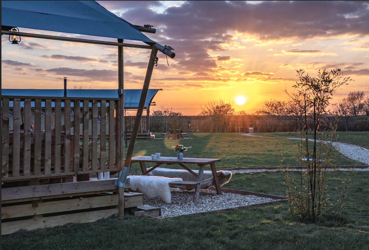 Safari tent rental for glamping in Somerset