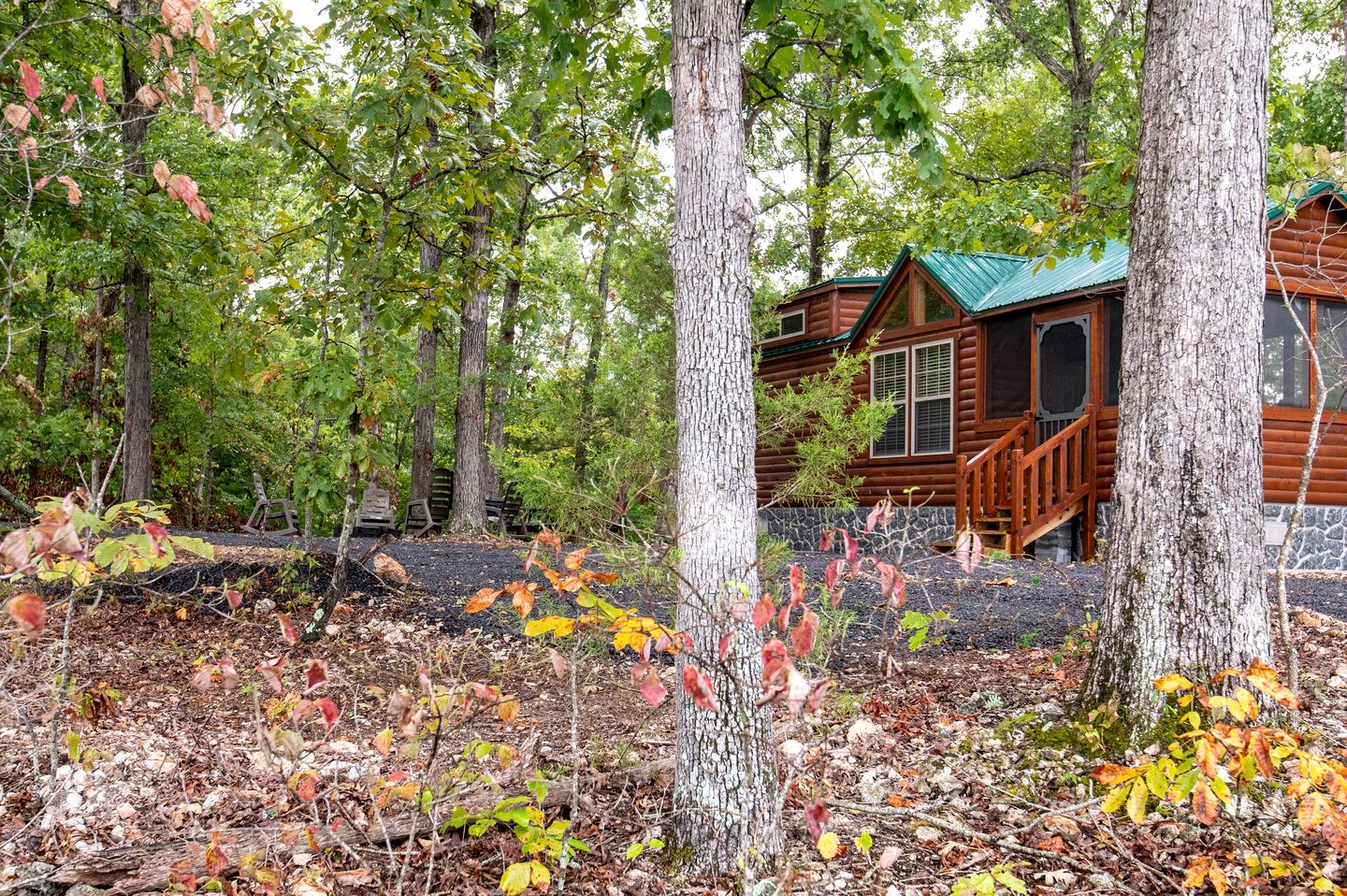 Private Romantic Cabin with Mountain Views and Covered Porch in Arkansas