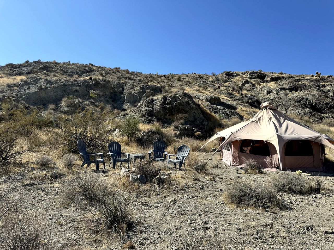 Intimate Remote Bell Tent Perfect for a Unique Desert Escape in Nevada | Bell Tents (Boulder City, Nevada, United States of America)
