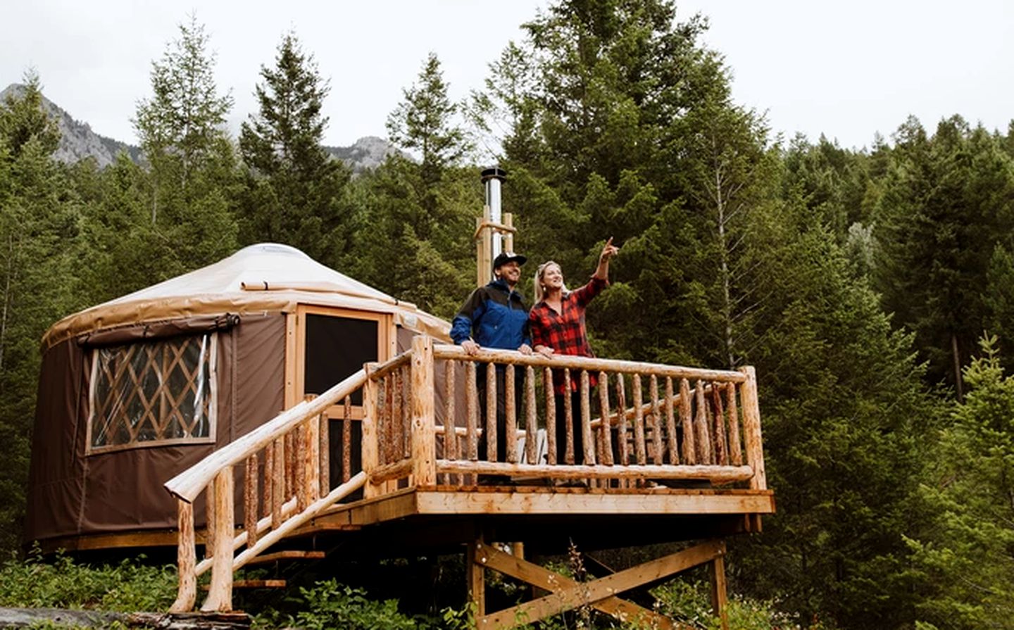 Kootenay National Park yurts (Radium Hot Springs, British Columbia, Canada)