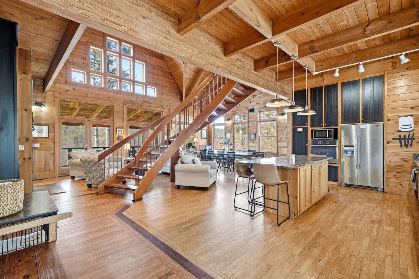 Luxury Three-Story Riverfront Cabin Rental for Groups in Blue Ridge Region of Georgia