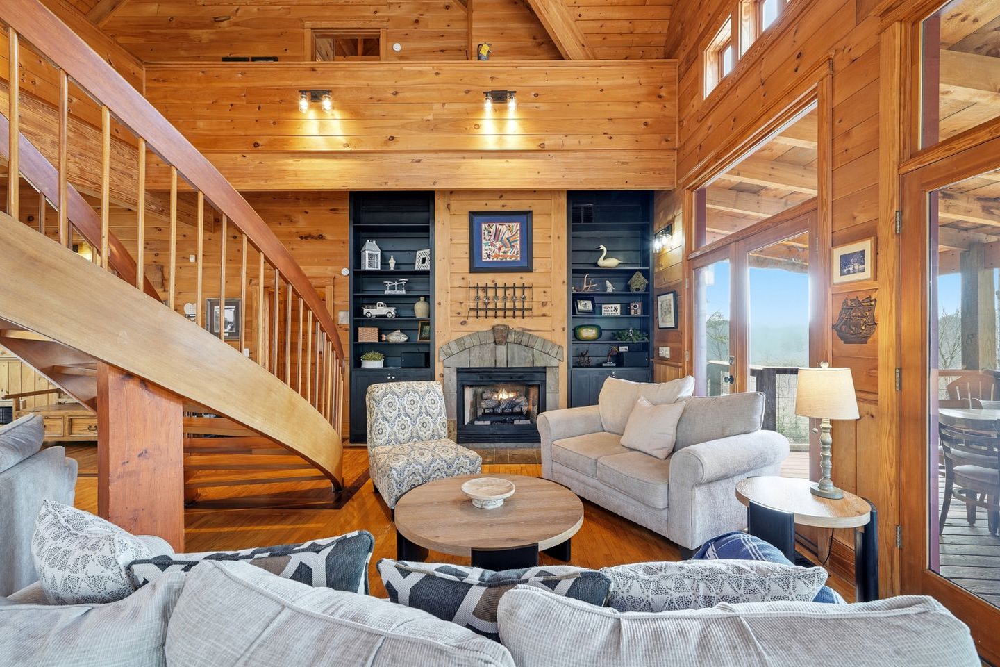 Luxury Three-Story Riverfront Cabin Rental for Groups in Blue Ridge Region of Georgia