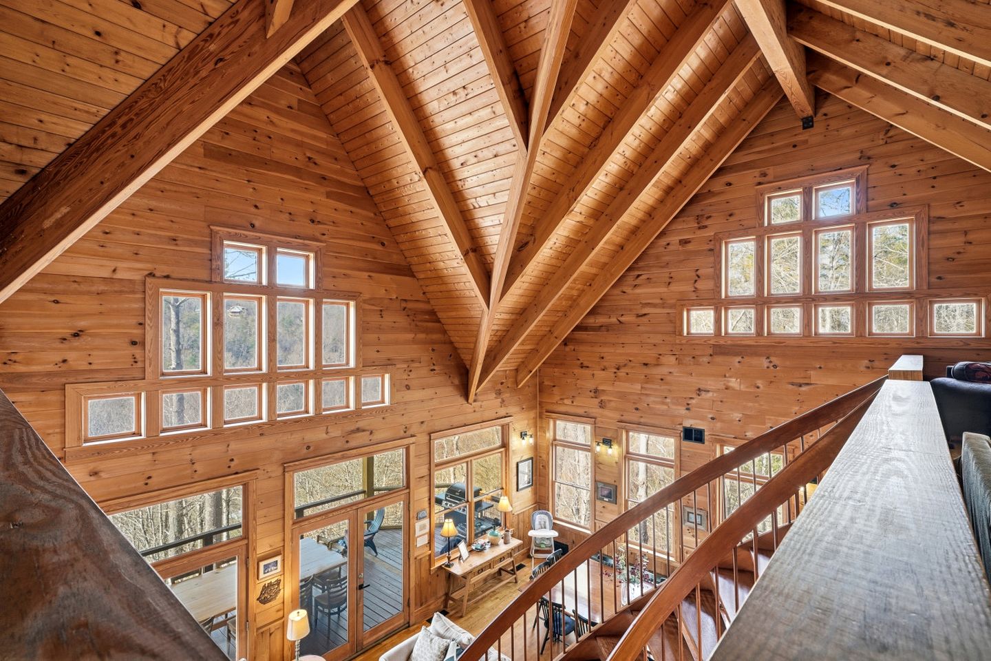 Luxury Three-Story Riverfront Cabin Rental for Groups in Blue Ridge Region of Georgia