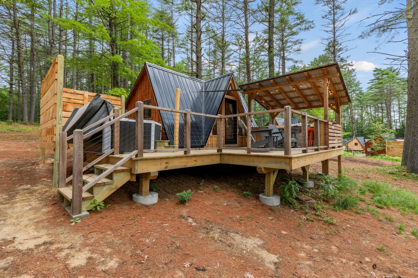 Incredible Design A-Frame with Fully Equipped Deck in Maine