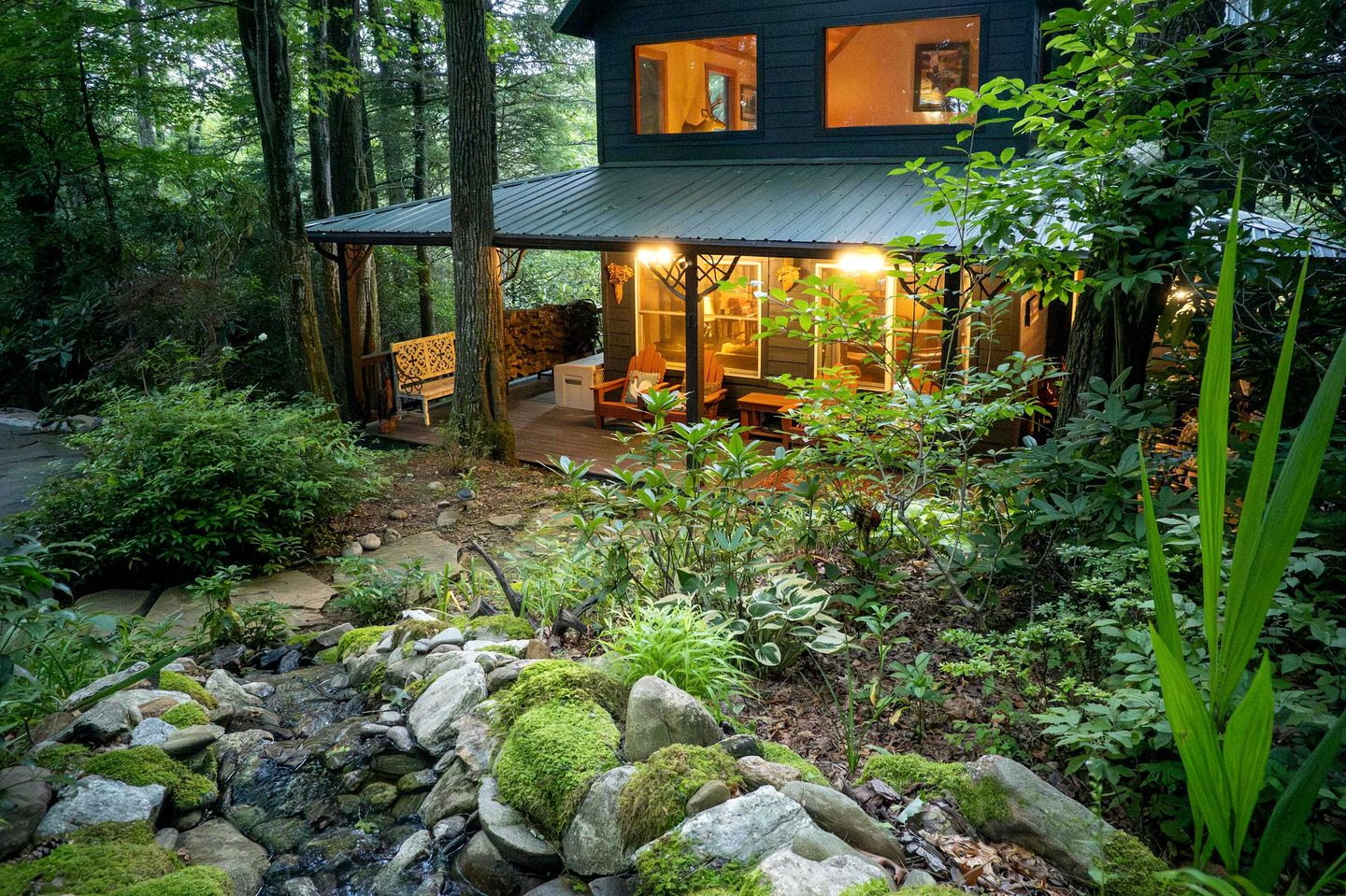 Scenic Mountain Cabin with Hot Tub, Game Room & Firepit near Silver Run Falls – Cashiers, NC