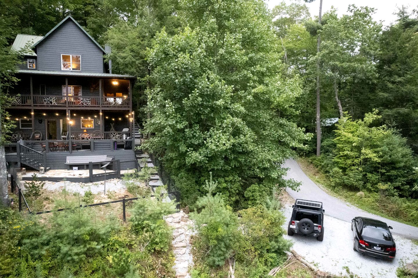 Scenic Mountain Cabin with Hot Tub, Game Room & Firepit near Silver Run Falls – Cashiers, NC