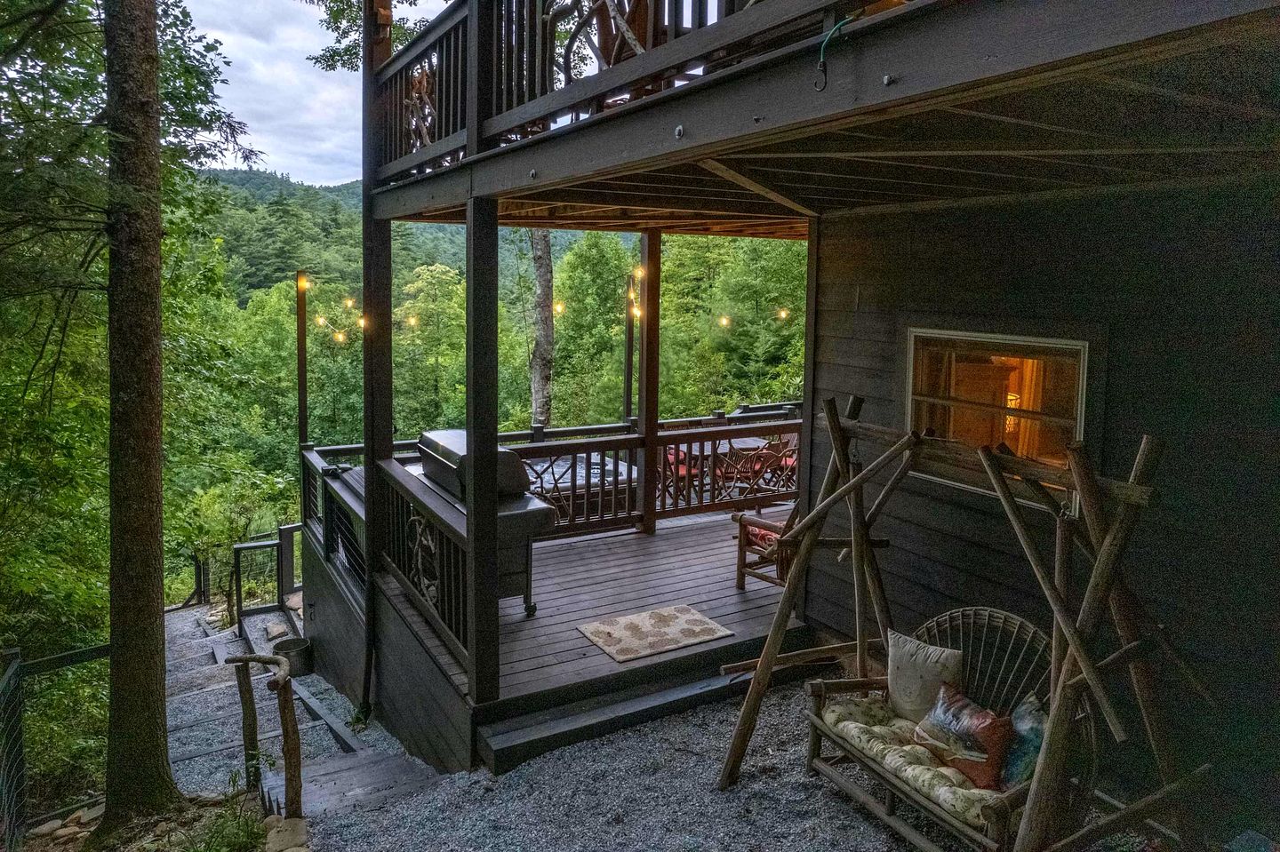 Scenic Mountain Cabin with Hot Tub, Game Room & Firepit near Silver Run Falls – Cashiers, NC