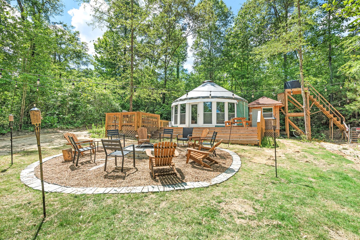 Yurt rental near Panola Mountain State Park in Conyers, Georgia