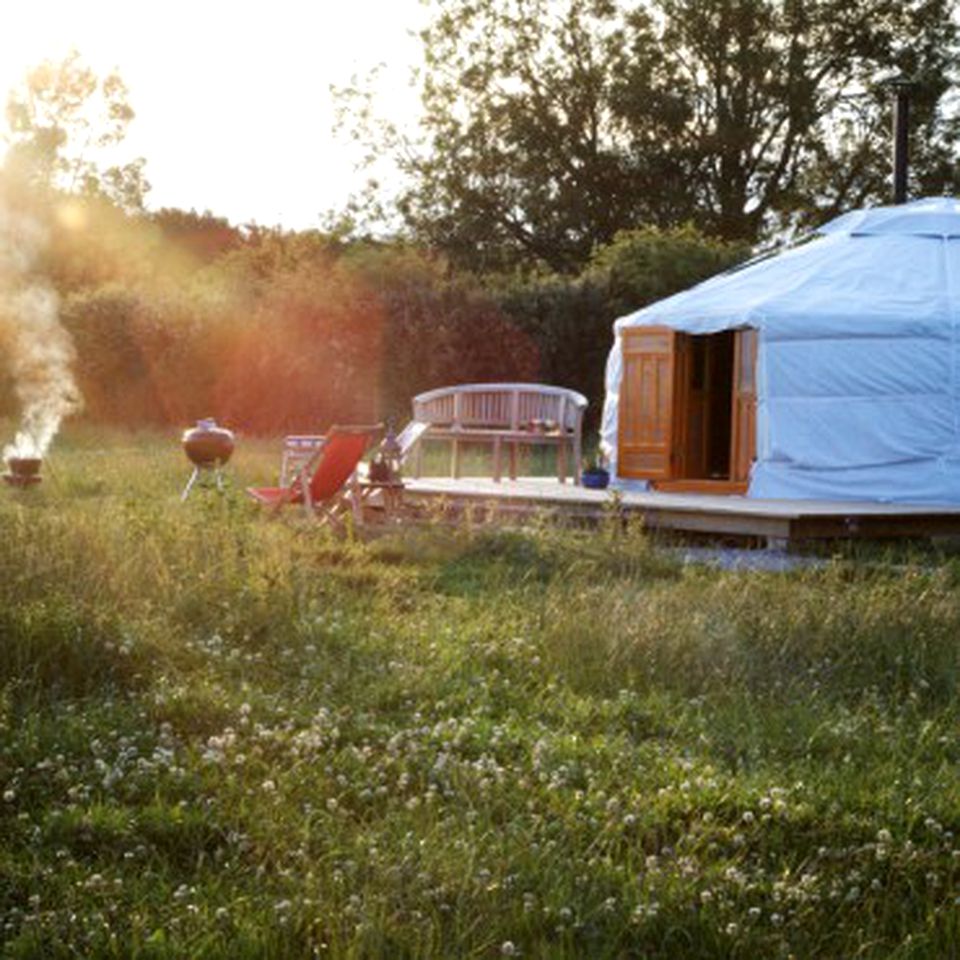 Traditional Mongolian Yurt Rental in Heart of British Countryside in Somerset, England