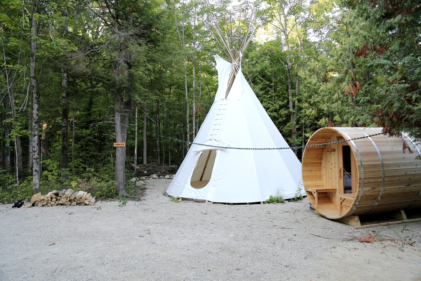 Spectacular Tipi Nestled Amidst Trees and Sauna Provided in Toronto, Ontario