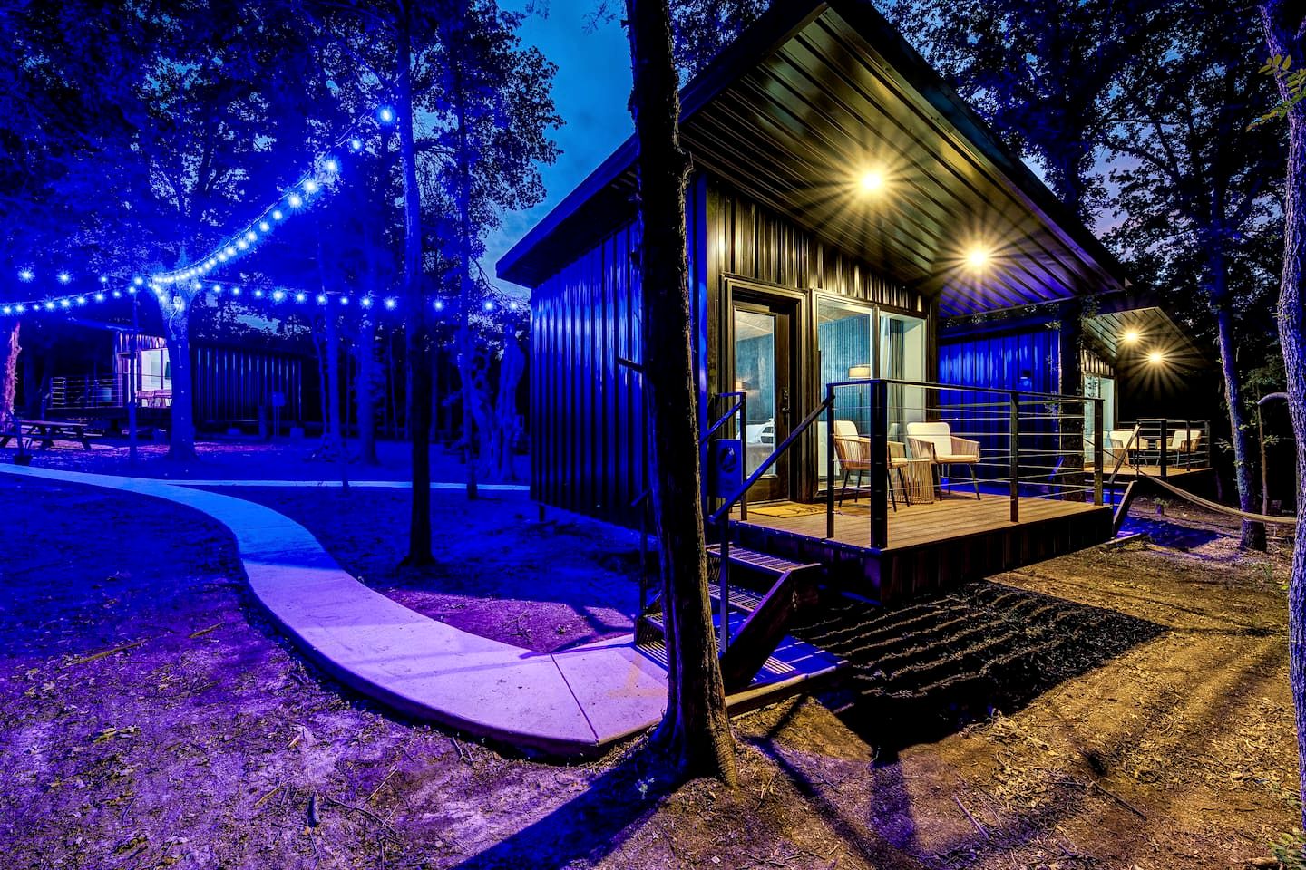 Enchanted Woodland Cabins by the Mountain in Texas with Private Pond and Scenic Trails