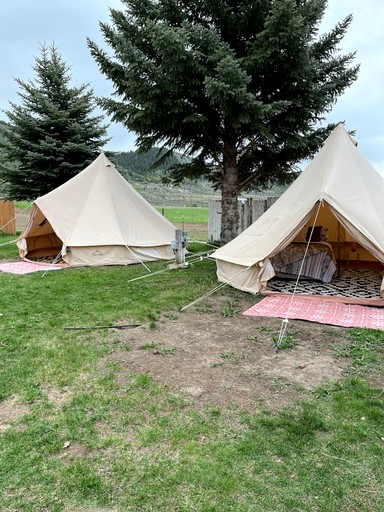 Boho Bell Tent Glamping in Swan Valley, Idaho near Jackson Hole