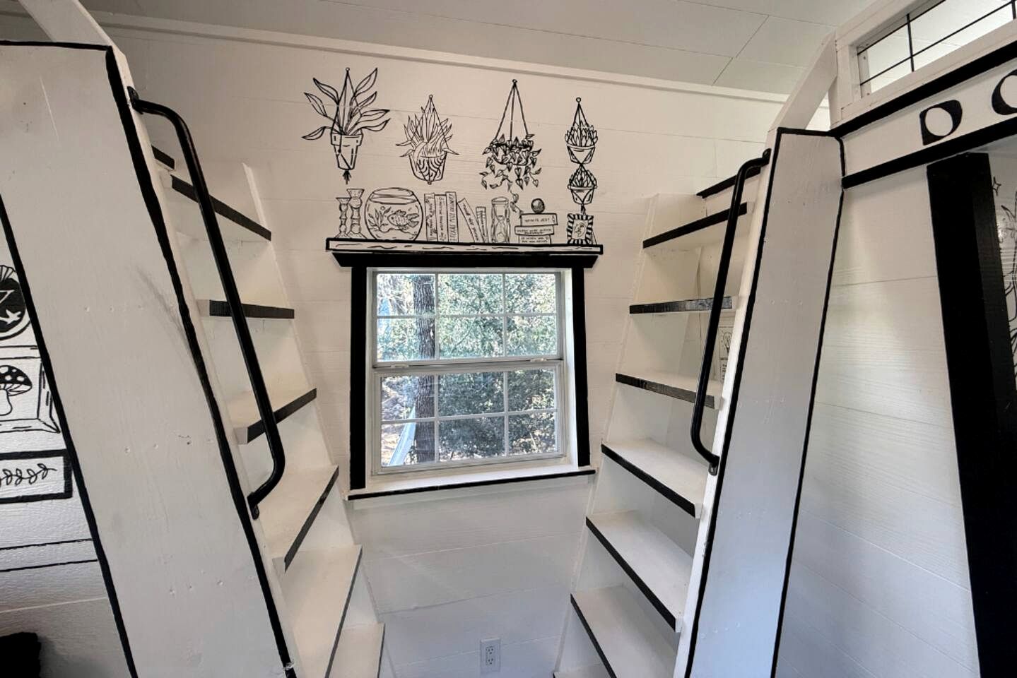 Whimsical Lakefront Tiny Home with Hand-Drawn Doodle Design Near Bastrop, Texas