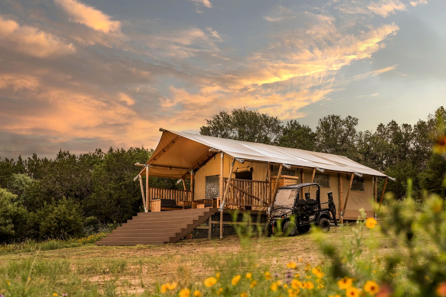 Stunning Safari Tent with Great Sights in Lometa, Texas
