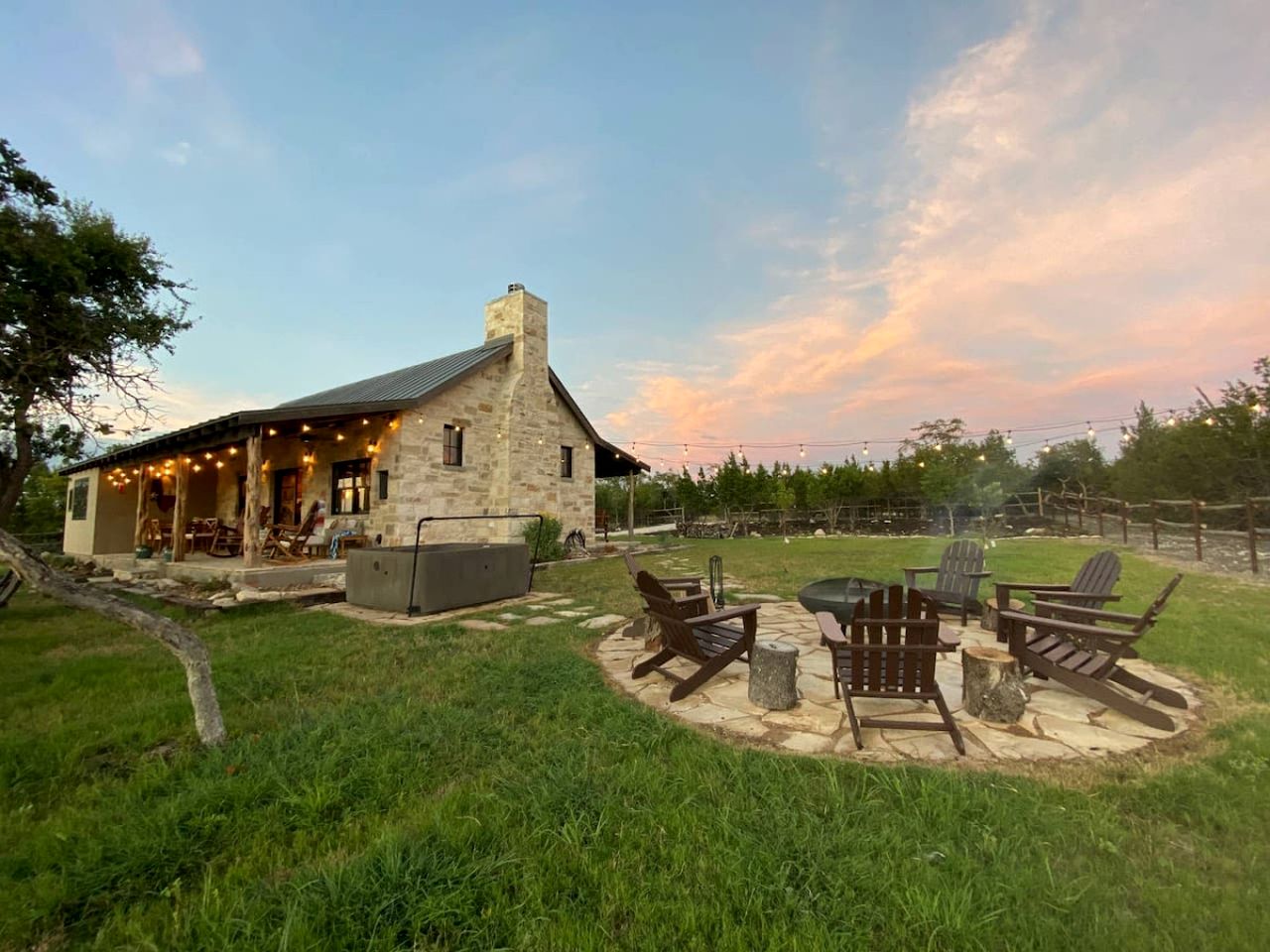 Beautiful Cabin Nestled Amidst Trees with Fire Pit and Gorgeous Sights in Fredericksburg, Texas