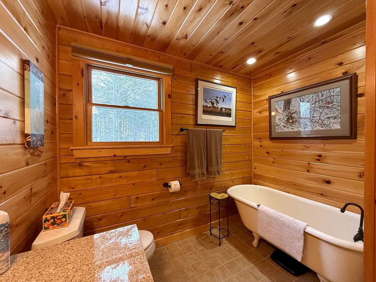 Cozy Log Cabin Retreat with Mountain Views in Bridgton, Maine