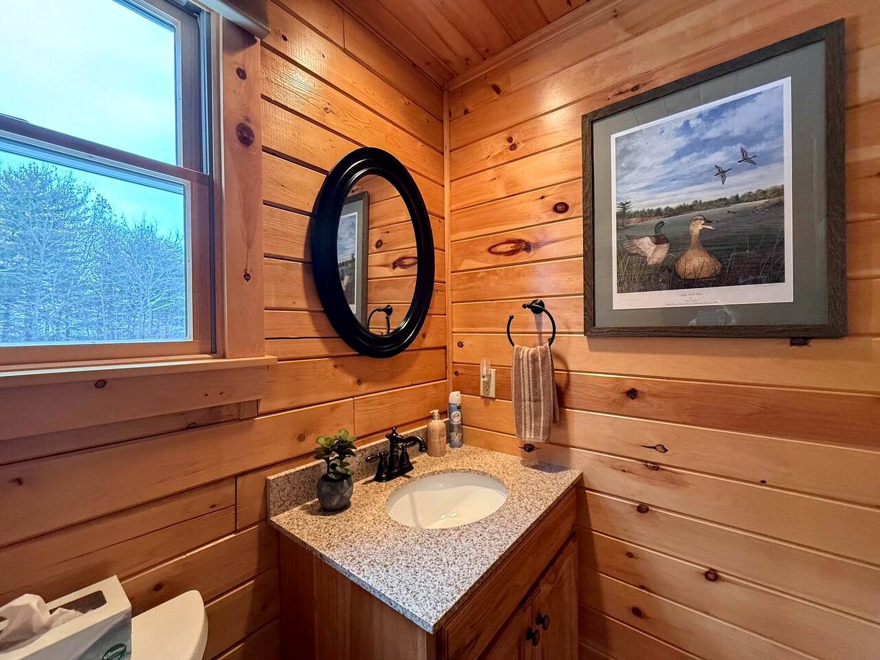 Cozy Log Cabin Retreat with Mountain Views in Bridgton, Maine