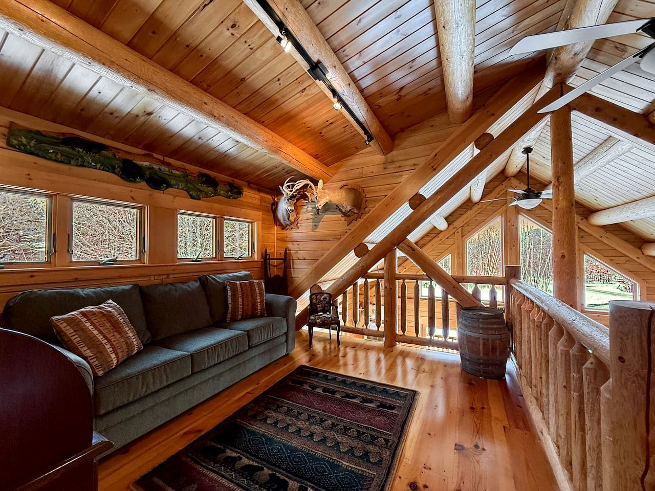 Cozy Log Cabin Retreat with Mountain Views in Bridgton, Maine