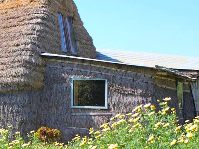 straw hut (Los Caños de Meca, Andalusia, Spain)