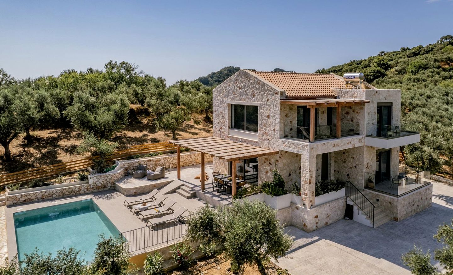 Modern Villa with Private Pool and Panoramic Views near Beaches in Zakynthos, Greece