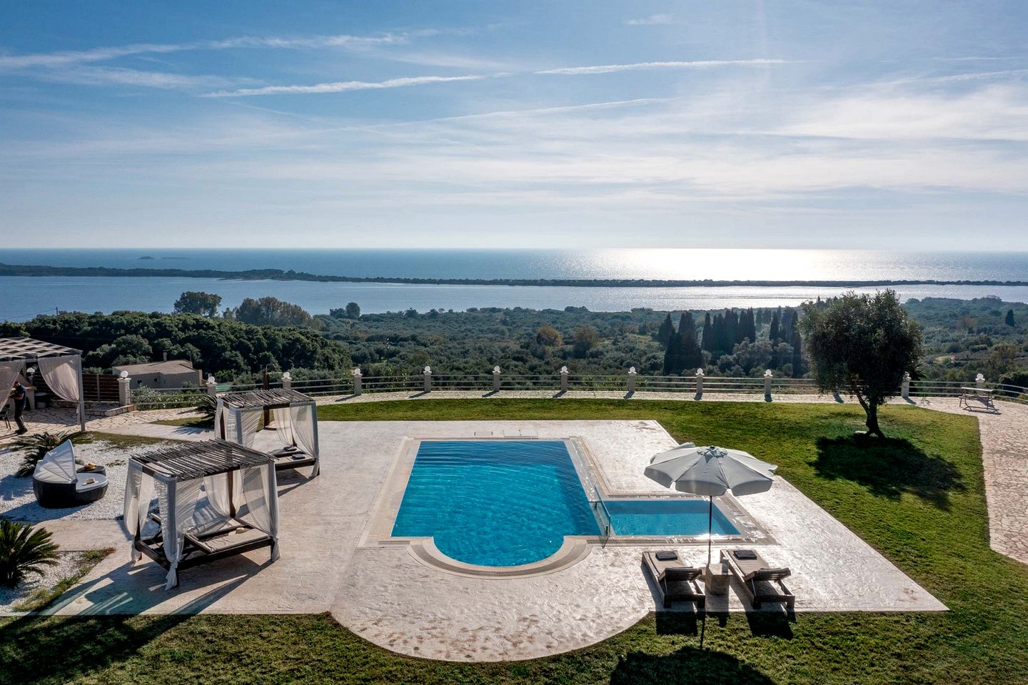 Enchanting Seaside Villa with Panoramic Views near Lake Korission, Corfu