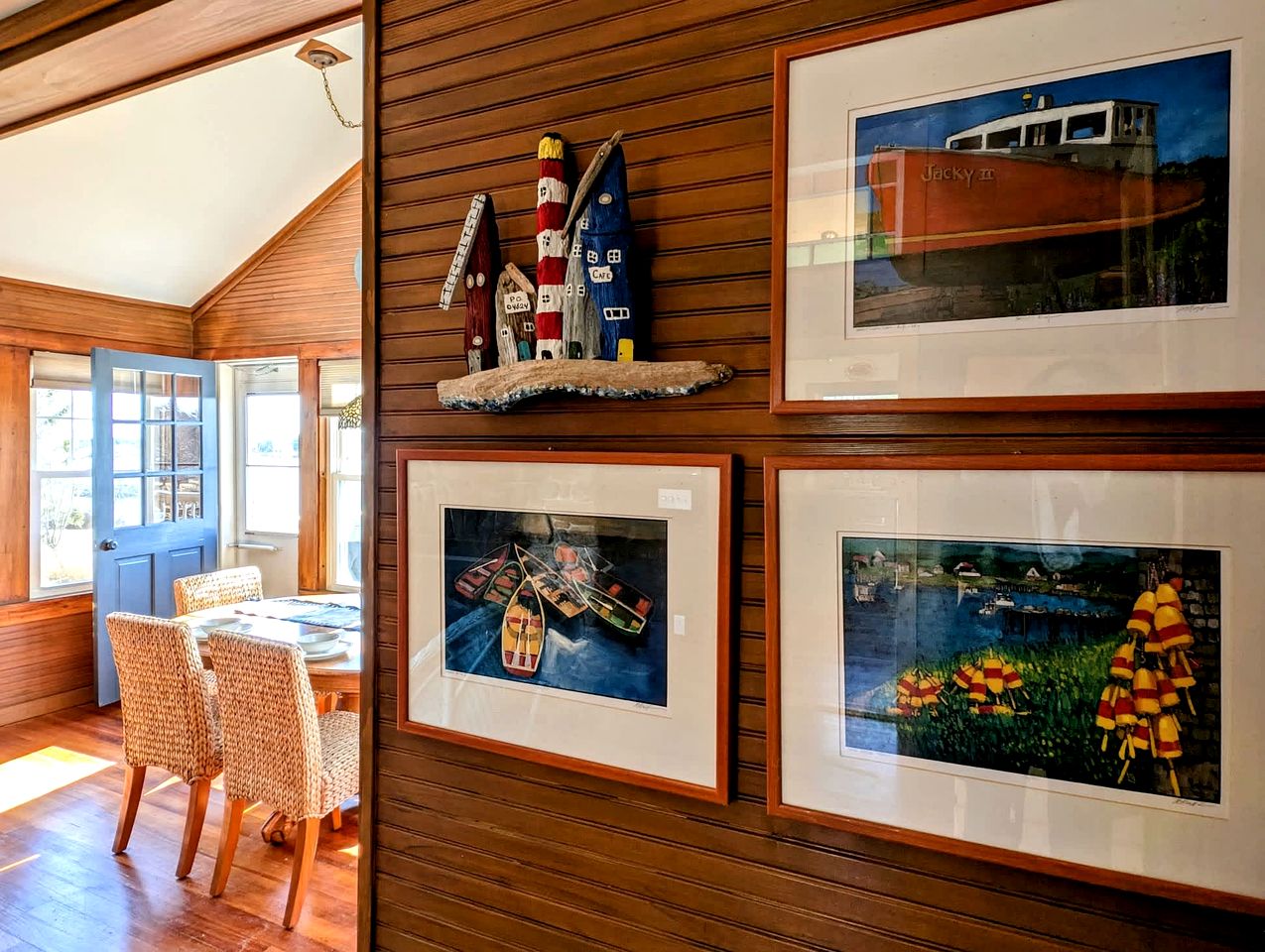 Picturesque Waterfront Cottage with Waterfall Views, Fireplace & Deck, Near Acadia National Park in Gouldsboro, Maine