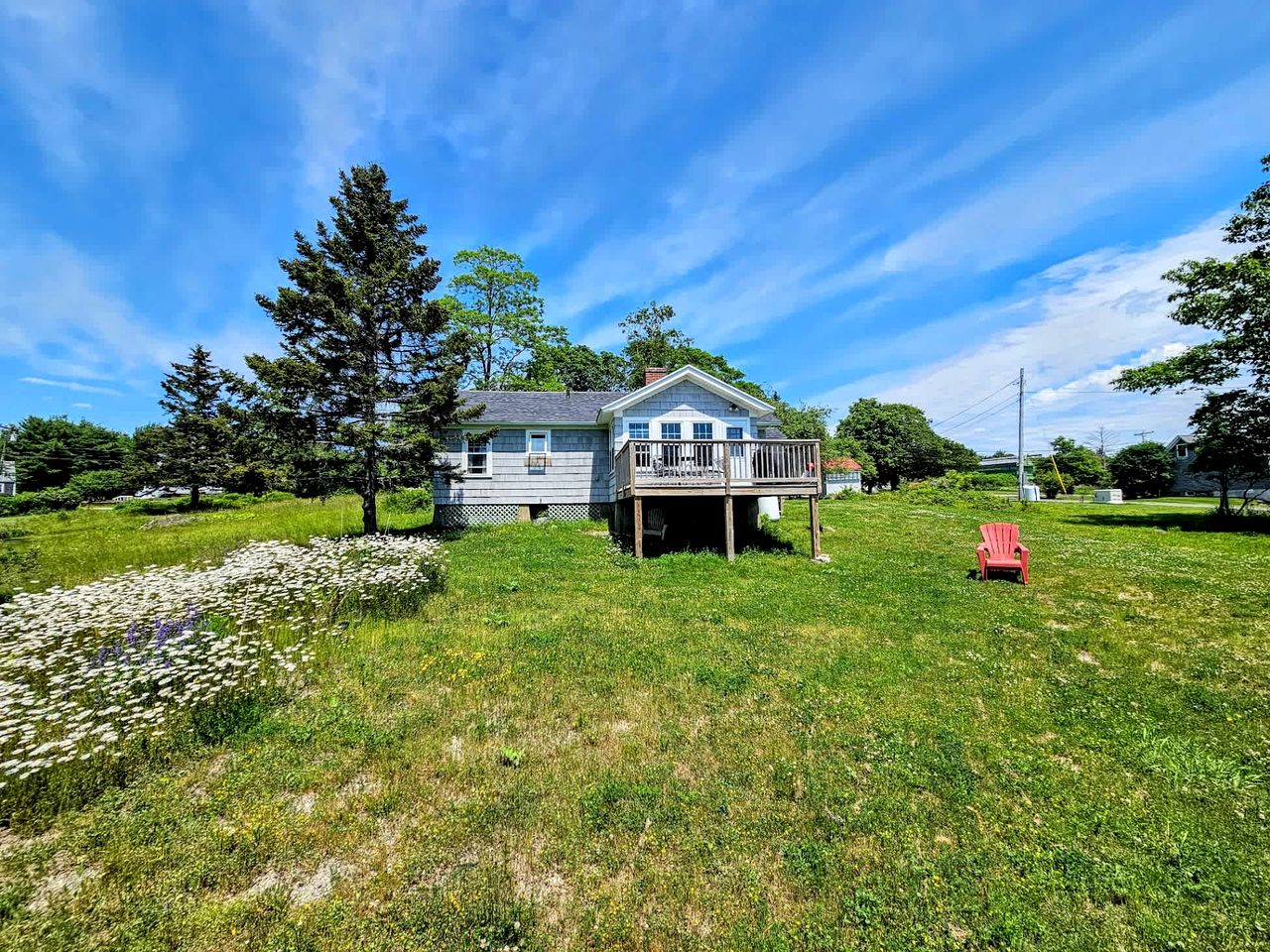 Picturesque Waterfront Cottage with Waterfall Views, Fireplace & Deck, Near Acadia National Park in Gouldsboro, Maine