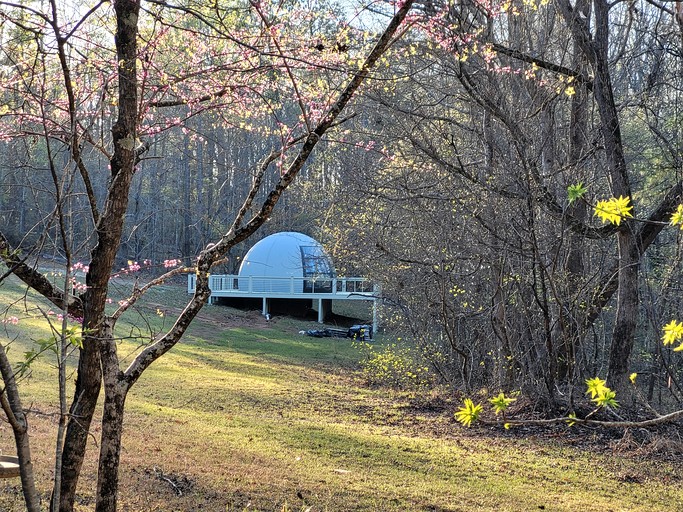 Fiberglass Geodesic Dome on a Hundred Acres of Private Woodlands near Lake Sinclair, Georgia