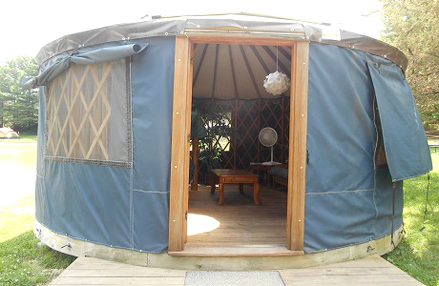 Yurt surrounded by nature for the best hiking in Wisconsin