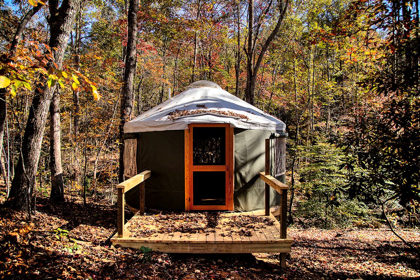 This accommodation near Lake Lure is great for glamping in North Carolina