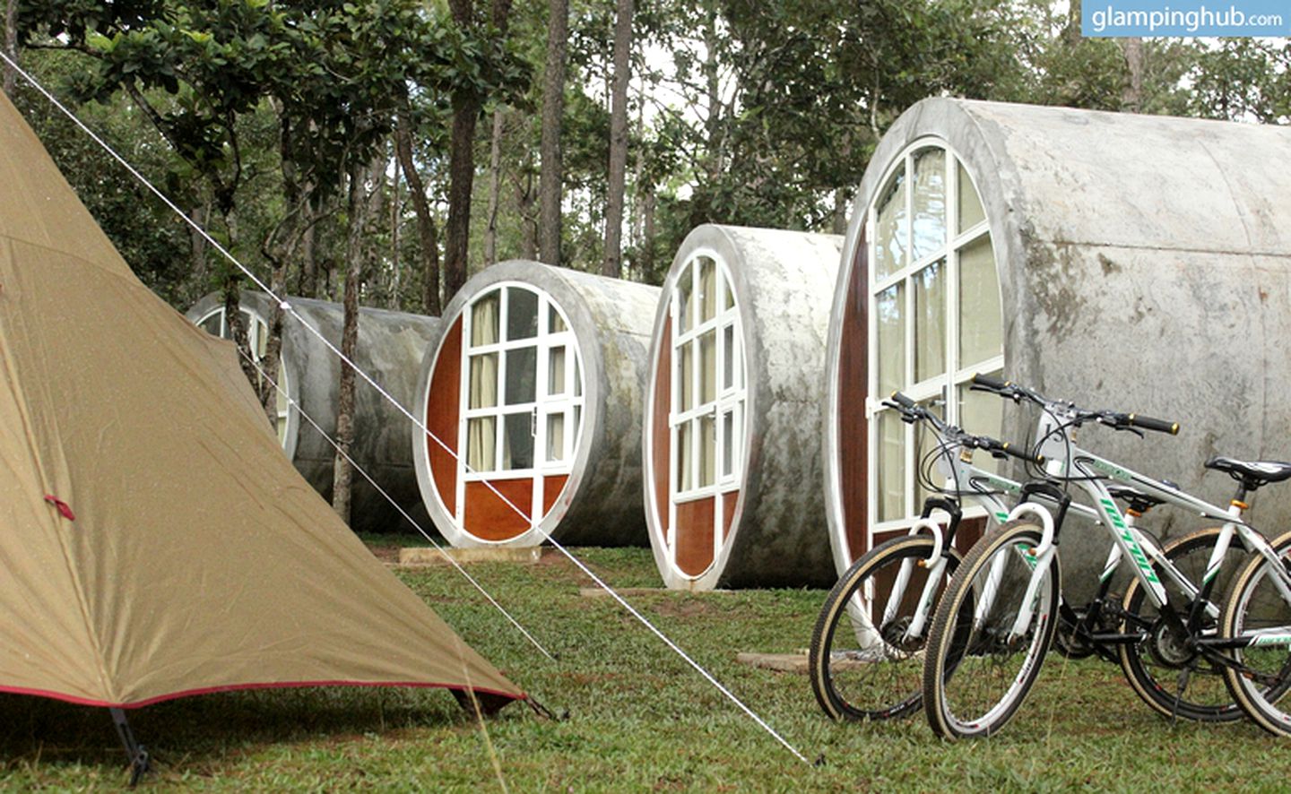 Unique Luxury Cabins Made From Repurposed Pipes in Cambodia