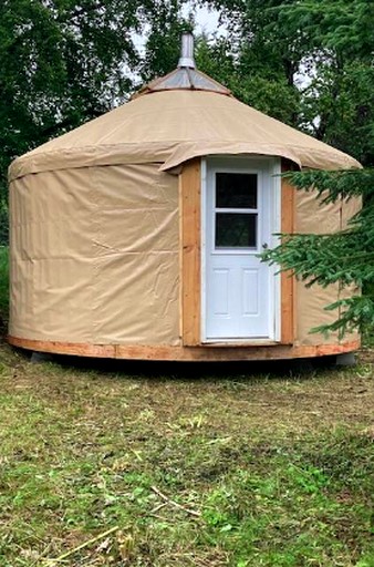 Glamping yurt rental for nature escape.