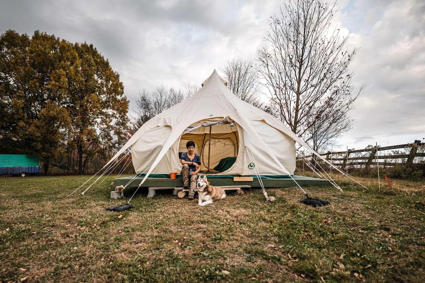 Luxury Bell Tent Rental Ideal for a Peaceful Weekend Getaway in New York State