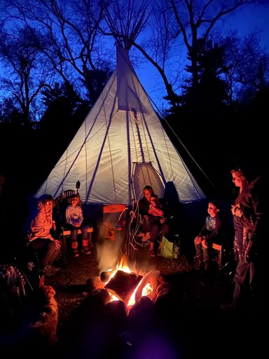 Tipi camping in Waupaca WI