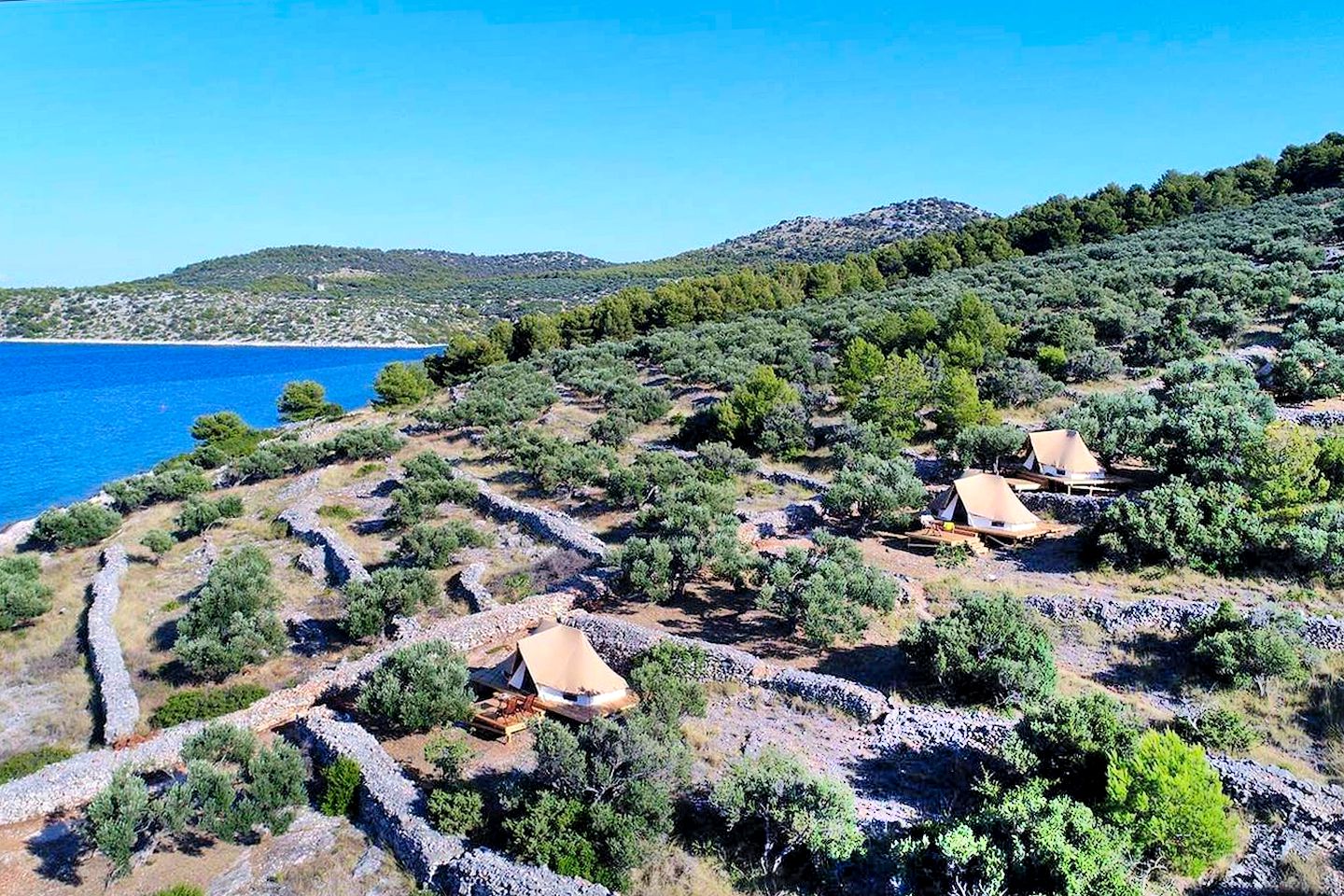 Picturesque Island Retreat with a Fabulous Restaurant Ideal for Glamping in Croatia