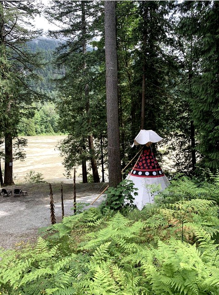 Luxury Tipi Rental in Fraser Canyon for Glamping in BC, Canada