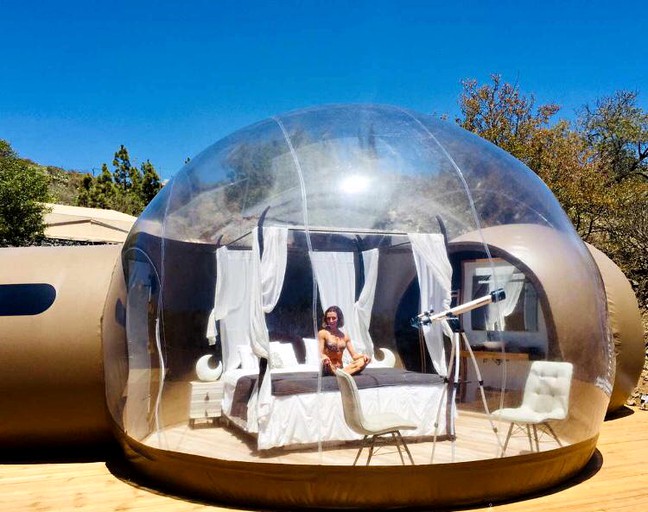 Go glamping in Spain in this bubble tent rental!